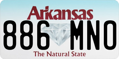 AR license plate 886MNO