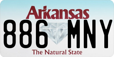 AR license plate 886MNY