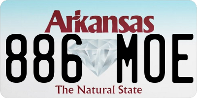 AR license plate 886MOE