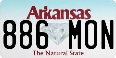 AR license plate 886MON