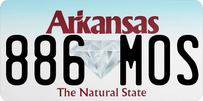AR license plate 886MOS