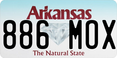 AR license plate 886MOX