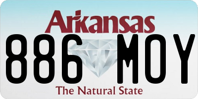 AR license plate 886MOY