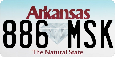 AR license plate 886MSK