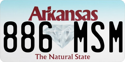AR license plate 886MSM