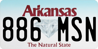AR license plate 886MSN