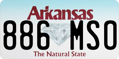AR license plate 886MSO