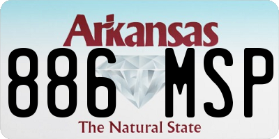 AR license plate 886MSP