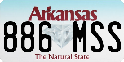 AR license plate 886MSS