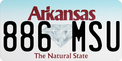 AR license plate 886MSU