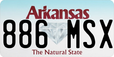 AR license plate 886MSX