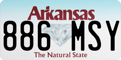 AR license plate 886MSY