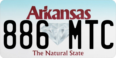 AR license plate 886MTC