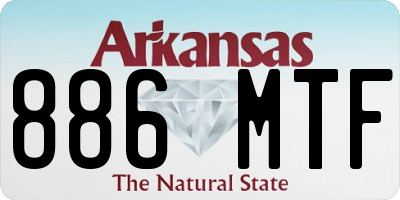 AR license plate 886MTF