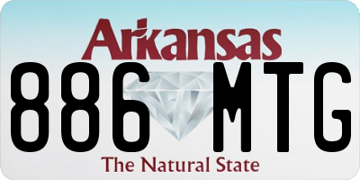 AR license plate 886MTG
