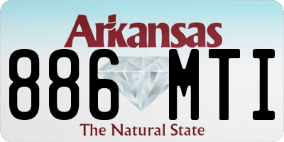 AR license plate 886MTI