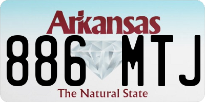 AR license plate 886MTJ