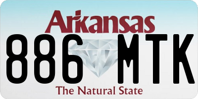 AR license plate 886MTK