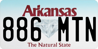 AR license plate 886MTN