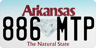 AR license plate 886MTP