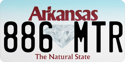 AR license plate 886MTR