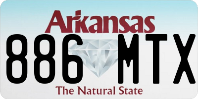AR license plate 886MTX
