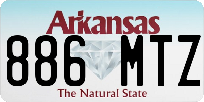 AR license plate 886MTZ