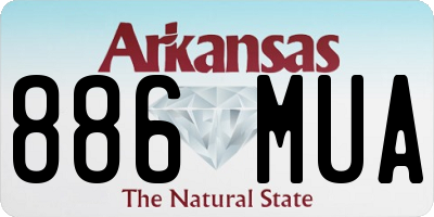 AR license plate 886MUA