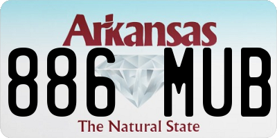 AR license plate 886MUB