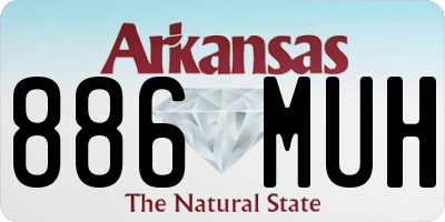 AR license plate 886MUH