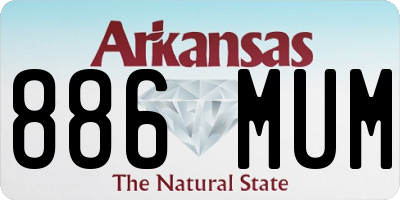 AR license plate 886MUM