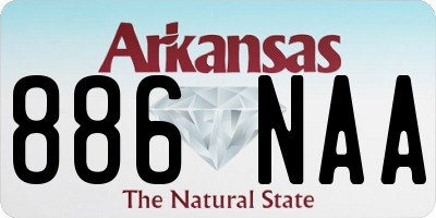 AR license plate 886NAA
