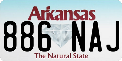 AR license plate 886NAJ
