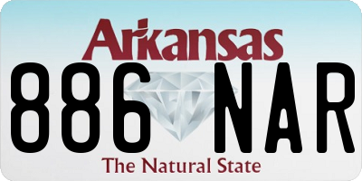 AR license plate 886NAR