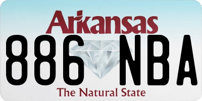 AR license plate 886NBA