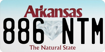 AR license plate 886NTM