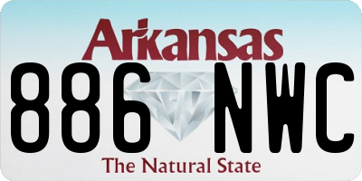 AR license plate 886NWC