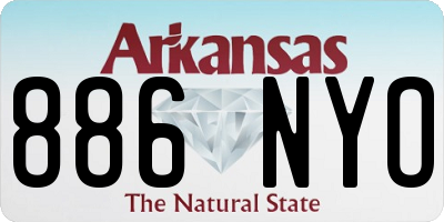 AR license plate 886NYO