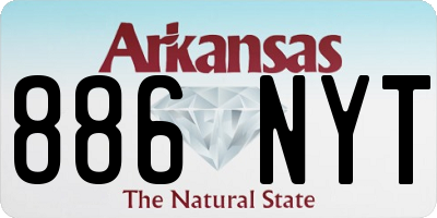AR license plate 886NYT