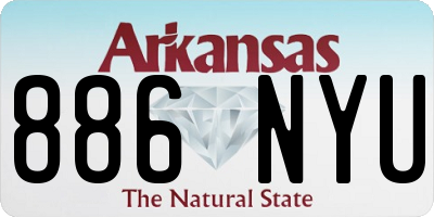 AR license plate 886NYU
