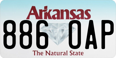 AR license plate 886OAP