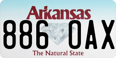 AR license plate 886OAX