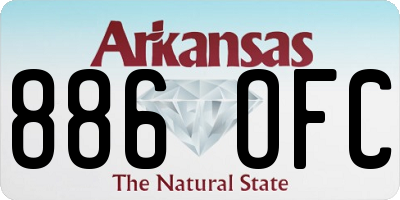 AR license plate 886OFC