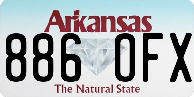 AR license plate 886OFX