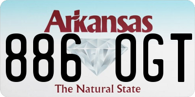 AR license plate 886OGT