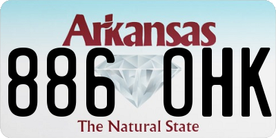AR license plate 886OHK