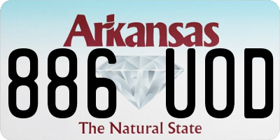 AR license plate 886UOD