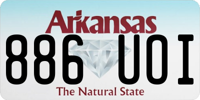 AR license plate 886UOI