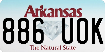 AR license plate 886UOK