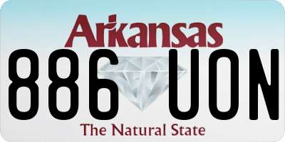 AR license plate 886UON